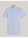 Tommy Hilfiger 1985 Collection Knit Short Sleeve Slim Shirt In Pale Blue - MW0MW30911C14