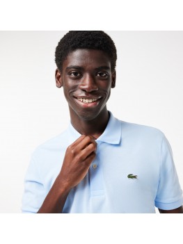 Lacoste Men's Trim Accent Regular Fit Pique Polo Shirt In Pale Blue - PH9875