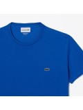 Lacoste Men's Crew Neck Pima Cotton Jersey T-shirt In Sapir Blue - TH6709 00 IXW