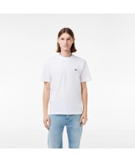 Lacoste Men's Crew Neck Pima Cotton Jersey T-shirt In White - TH6709 00 001