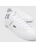 Lacoste Mens Europa Pro 123  Leather Trainers In White