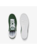 Lacoste Mens Baseshot Suede Trainers In Dark Green And White - 46SMA0065