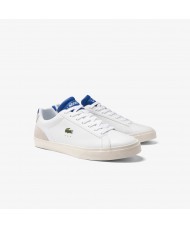 Lacoste Mens Lerond Pro Leather Heel Pop Trainers In White - 45CMA0036