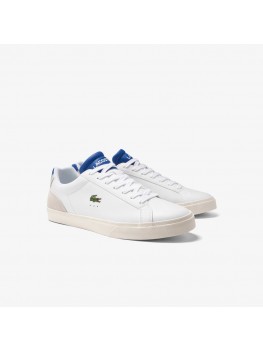 Lacoste Mens Lerond Pro Leather Heel Pop Trainers In White - 45CMA0036