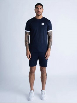 Luke "Palance" Jaquard Jersey Sports Shorts In Navy Blue - M760351