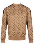 Luke "Gazzas Tears" Crew Neck Sweatshirt  With all over print in Caramel - M620373