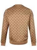 Luke "Gazzas Tears" Crew Neck Sweatshirt  With all over print in Caramel - M620373