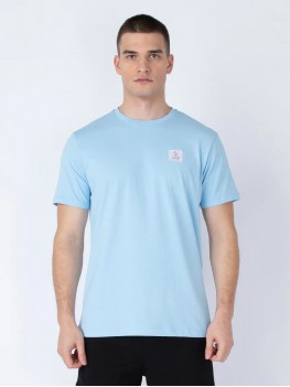 Luke "Exquisite" Crew Neck T Shirt In Sky Blue - M760160