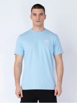 Luke "Brunei" Crew Neck T Shirt In Sky Blue - M730150