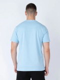 Luke "Exquisite" Crew Neck T Shirt In Sky Blue - M760160
