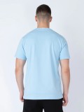 Luke "Brunei" Crew Neck T Shirt In Sky Blue - M730150