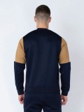 Luke "MANILA" Sweatshirt in navy caramel and white - M730361