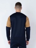 Luke "MANILA" Sweatshirt in navy caramel and white - M730361