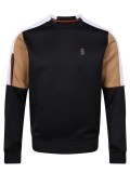 Luke "MANILA" Sweatshirt in navy caramel and white - M730361