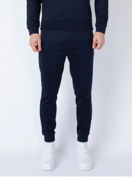 Luke Hobart Cuffed Joggers In Dark Navy Blue - M730364