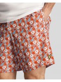 Lyle & Scott Floral Print Resort Swim Shorts In Tangerine Tango - SH2016V