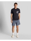 Lyle & Scott Floral Print Resort Shorts In Navy Blue - SH2016V