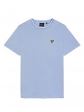 Lyle & Scott Tipped T-Shirt In Light Blue & White - TS1433 