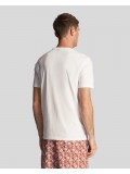Lyle & Scott Crew Neck Floral Print Pocket T-Shirt In White - TS2037V_626