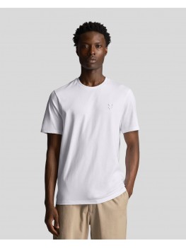 Lyle & Scott Tonal Eagle Crew Neck T-Shirt In White - TS400TON