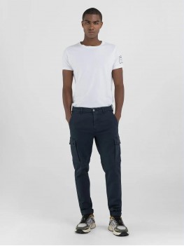 Replay Slim fit Jaan Cargo Pants In Navy Blue M9649 .000.8366197