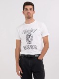 Replay Jersey t-shirt with skull print In White - M6761 .000.23608P
