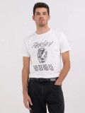 Replay Jersey t-shirt with skull print In White - M6761 .000.23608P