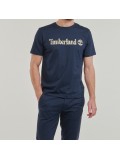 Timberland Men's Camo Logo T Shirt In Navy Blue - TB0A5UNF 433