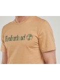 Timberland Men's Camo Logo T Shirt In Camel - TB0A5UNF 433