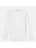 Timberland Men's Mill Brook Korean-collar Linen Shirt in White - TB 0A2DC1EH3