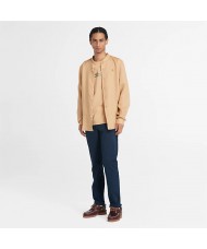 Timberland Men's Mill Brook Korean-collar Linen Shirt In Yellow - TB 0A2DC1EH3