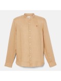 Timberland Men's Mill Brook Korean-collar Linen Shirt In Yellow - TB 0A2DC1EH3