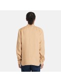 Timberland Men's Mill Brook Korean-collar Linen Shirt In Yellow - TB 0A2DC1EH3