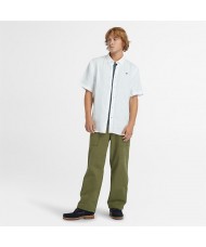 Timberland Men's Mill Brook Short Sleeve Linen Shirt In White - TB 0A2DCC100