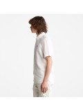 Timberland Men's Mill Brook Short Sleeve Linen Shirt In White - TB 0A2DCC100