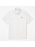 Timberland Men's Mill Brook Short Sleeve Linen Shirt In White - TB 0A2DCC100