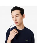 Lacoste Men's Cotton Crew Neck Sweater In Navy Blue  AH-1985 00 166