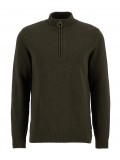 Barbour Holden Lambswool Half Zip Jumper In Olive - MKN0837OL91