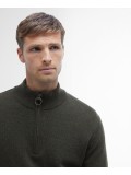 Barbour Holden Lambswool Half Zip Jumper In Olive - MKN0837OL91