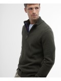 Barbour Holden Lambswool Half Zip Jumper In Olive - MKN0837OL91