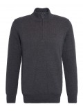 Barbour Cotton Half Zip Sweater In Charcoal  - MKN1074CH91