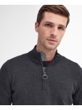 Barbour Cotton Half Zip Sweater In Charcoal  - MKN1074CH91