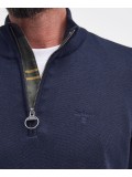 Barbour Cotton Half Zip Sweater In Navy Blue - MKN1074NY91
