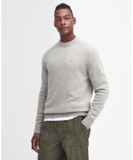 Barbour Grangetown Merino Wool Crew Neck Sweater In Light Grey - MKN1584GY15
