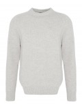 Barbour Grangetown Merino Wool Crew Neck Sweater In Light Grey - MKN1584GY15