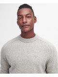 Barbour Grangetown Merino Wool Crew Neck Sweater In Light Grey - MKN1584GY15