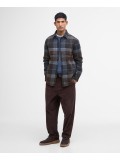 Barbour Chapter Check Overshirt In Midnight Oak Tartan - MOS0400TN38