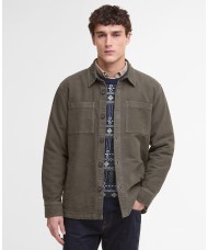 Barbour Moleskin Overshirt In Dark Olive - MOS0445OL71