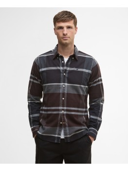 Barbour Men's Iceloch Check Tailored Fit Shirt In Midnight Oak Tartan  - MSH4994TN38