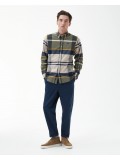 Barbour Men's Iceloch Check Tailored Fit Shirt In Forest Mist  - MSH4994TN16